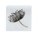 White and Golden Dandelion Stone Decorative Knobs for Dresser